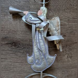 Metal Angel Taper Candle Holder 10"
